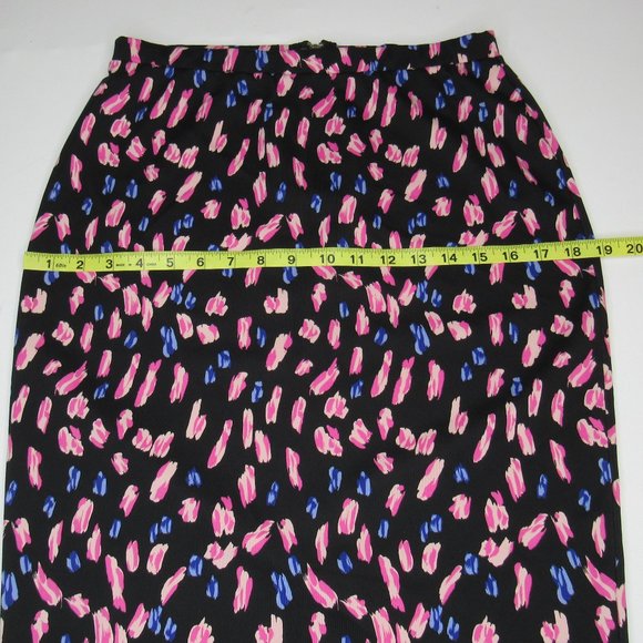 I Heart Ronson Black Patterned Pencil Skirt Size M - Picture 10 of 11